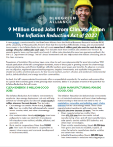 9 Million Good Jobs from Climate Action: The Inflation Reduction Act of 2022