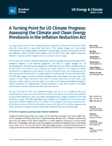 A Turning Point for US Climate Progress: Assessing the Climate and Clean Energy Provisions in the Inflation Reduction Act