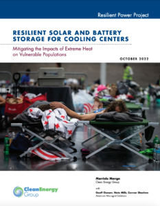 Resilient Solar and Battery Storage for Cooling Centers