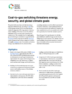 Coal-to-Gas Switching Threatens Energy, Security, and Global Climate Goals