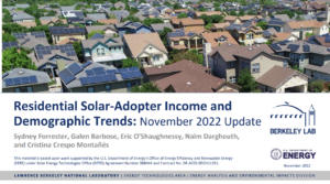 Residential Solar-Adopter Income and Demographic Trends: November 2022 Update