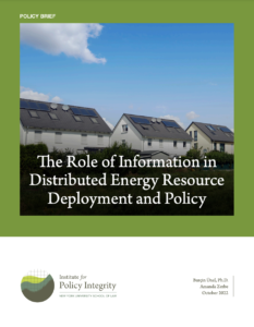 The Role of Information in Distributed Energy Resource Deployment and Policy