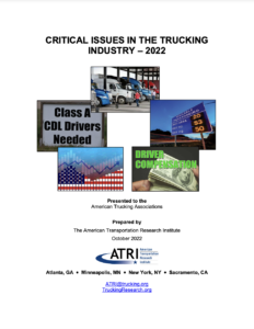 Critical Issues in the Trucking Industry