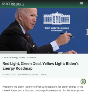 Red Light, Green Deal, Yellow Light: Biden’s Energy Roadmap