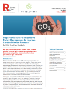 Opportunities for Competitive Policy Mechanisms to Improve Carbon Dioxide Removal