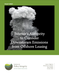 Interior’s Authority to Consider Downstream Emissions from Offshore Leasing
