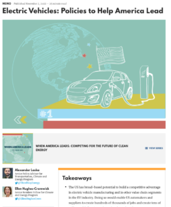 Electric Vehicles: Policies to Help America Lead