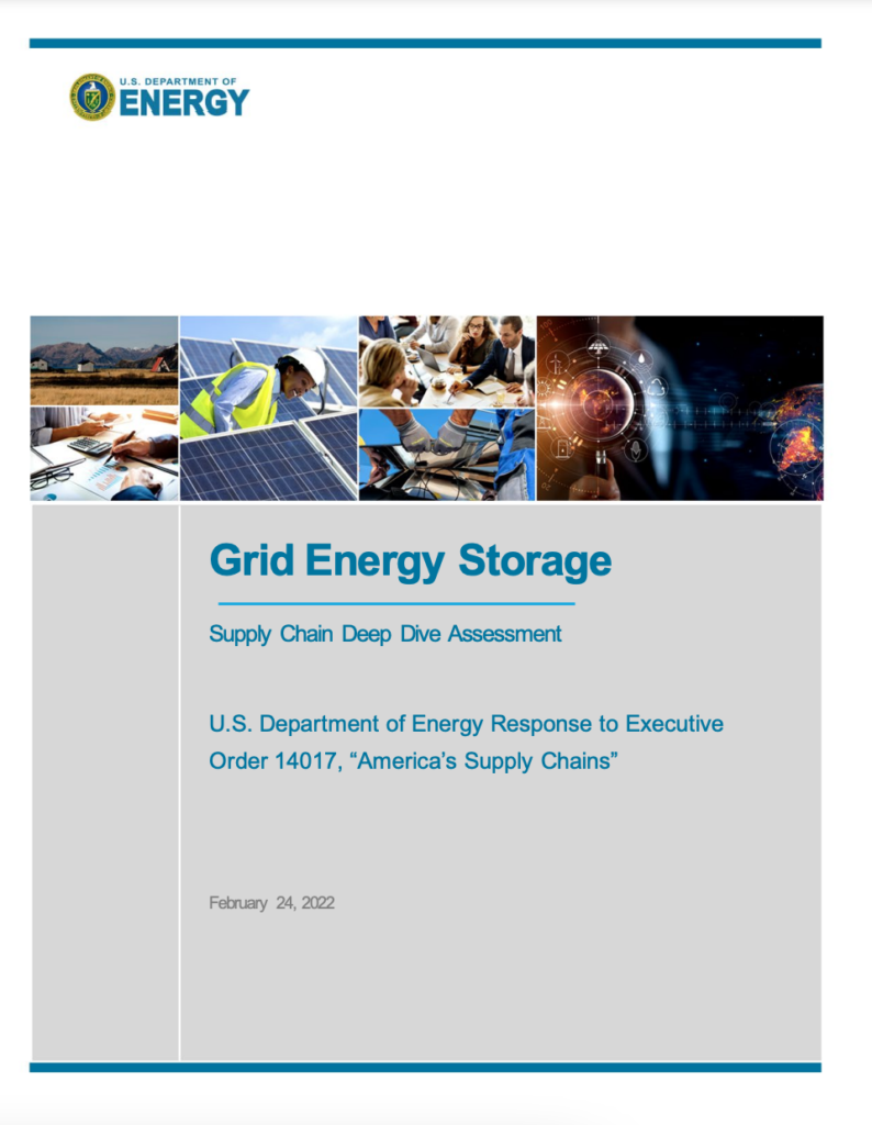 Grid Energy Storage Supply Chain Deep Dive Assessment OurEnergyPolicy