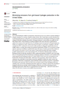 Minimizing Emissions from Grid-Based Hydrogen Production in the United States