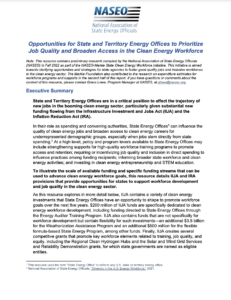 Opportunities for State and Territory Energy Offices to Prioritize Job Quality and Broaden Access in the Clean Energy Workforce