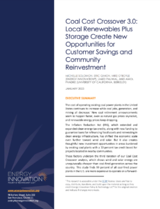 Coal Cost Crossover 3.0: Local Renewables Plus Storage Create New Opportunities For Customer Savings And Community Reinvestment