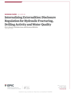 Internalizing Externalities: Disclosure Regulation for Hydraulic Fracturing, Drilling Activity and Water Quality