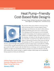 Heat Pump–Friendly Cost-Based Rate Designs