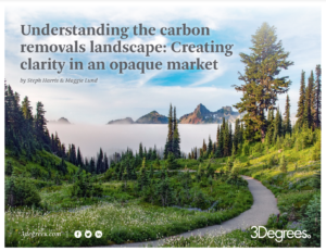 Understanding the Carbon Removals Landscape: Creating Clarity in an Opaque Market
