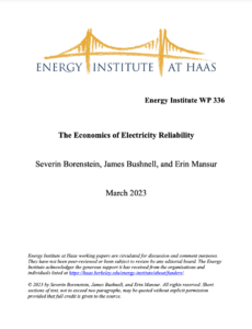 The Economics of Electricity Reliability