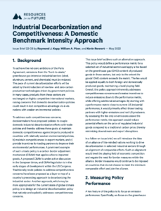 Industrial Decarbonization and Competitiveness: A Domestic Benchmark Intensity Approach