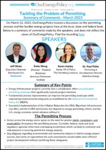 OurEnergyPolicy Event Summary – Tackling the Problem of Permitting