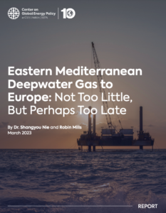 Eastern Mediterranean Deepwater Gas to Europe: Not Too Little, But Perhaps Too Late