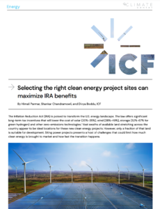 Selecting the Right Clean Energy Project Sites Can Maximize IRA Benefits