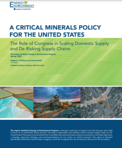 A Critical Minerals Policy for the United States