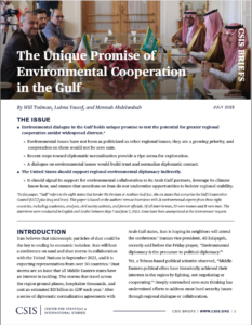 The Unique Promise of Environmental Cooperation in the Gulf