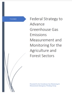 Federal Strategy to Advance Greenhouse Gas Emissions Measurement and Monitoring for the Agriculture and Forest Sectors