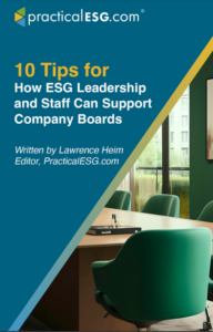 10 Tips for How ESG Leadership and Staff Can Support Company Boards