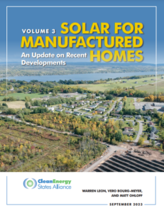 Solar for Manufactured Homes Volume 3: An Assessment of the Opportunities and Challenges in 14 States