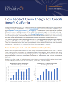 How Federal Clean Energy Tax Credits Benefit California