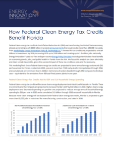 How Federal Clean Energy Tax Credits Benefit Florida