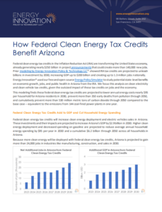 How Federal Clean Energy Tax Credits Benefit Arizona