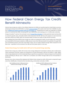 How Federal Clean Energy Tax Credits Benefit Minnesota