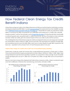 How Federal Clean Energy Tax Credits Benefit Indiana