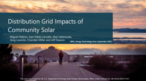 Distribution Grid Impacts of Community Solar