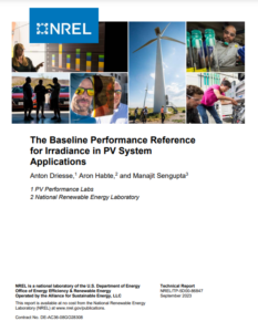 The Baseline Performance Reference for Irradiance in PV System Applications