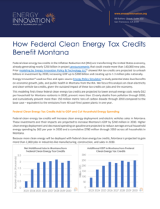 How Federal Clean Energy Tax Credits Benefit Montana