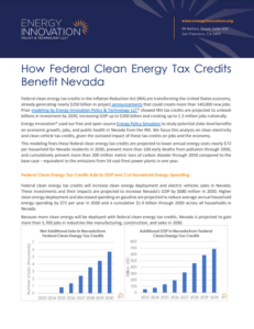 How Federal Clean Energy Tax Credits Benefit Nevada