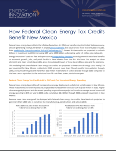 How Federal Clean Energy Tax Credits Benefit New Mexico