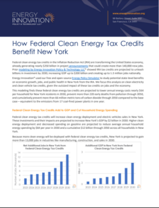 How Federal Clean Energy Tax Credits Benefit New York