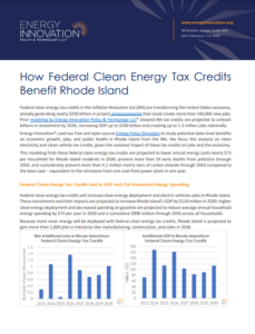 How Federal Clean Energy Tax Credits Benefit Rhode Island
