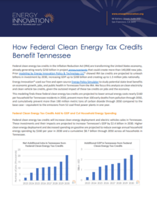 How Federal Clean Energy Tax Credits Benefit Tennessee