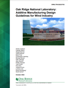 Additive Manufacturing Design Guidelines for Wind Industry