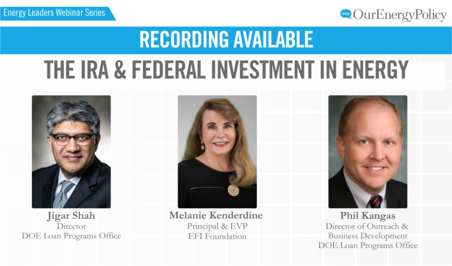 The IRA & Federal Investment in Energy