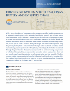 Driving Growth in South Carolina’s Battery and EV Supply Chain