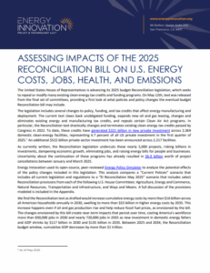 Assessing Impacts Of The 2025 Reconciliation Bill On U.S. Energy Costs, Jobs, Health, And Emissions