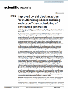 Improved Lyrebird Optimization for Multi Microgrid Sectionalizing and Cost Efficient Scheduling of Distributed Generation