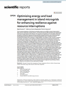 Optimizing Energy and Load Management in Island Microgrids for Enhancing Resilience Against Resource Interruptions