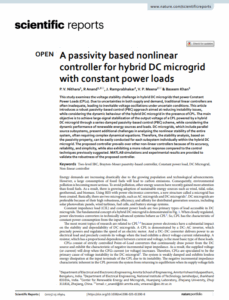 A Passivity Based Nonlinear Controller for Hybrid DC Microgrid with Constant Power Loads