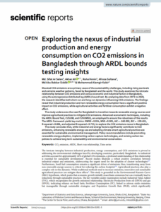 Exploring the Nexus of Industrial Production and Energy Consumption on CO2 Emissions in Bangladesh through ARDL Bounds Testing Insights