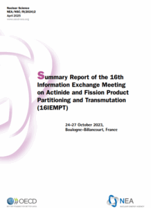 Summary Report of the 16th Information Exchange Meeting on Actinide and Fission Product Partitioning and Transmutation